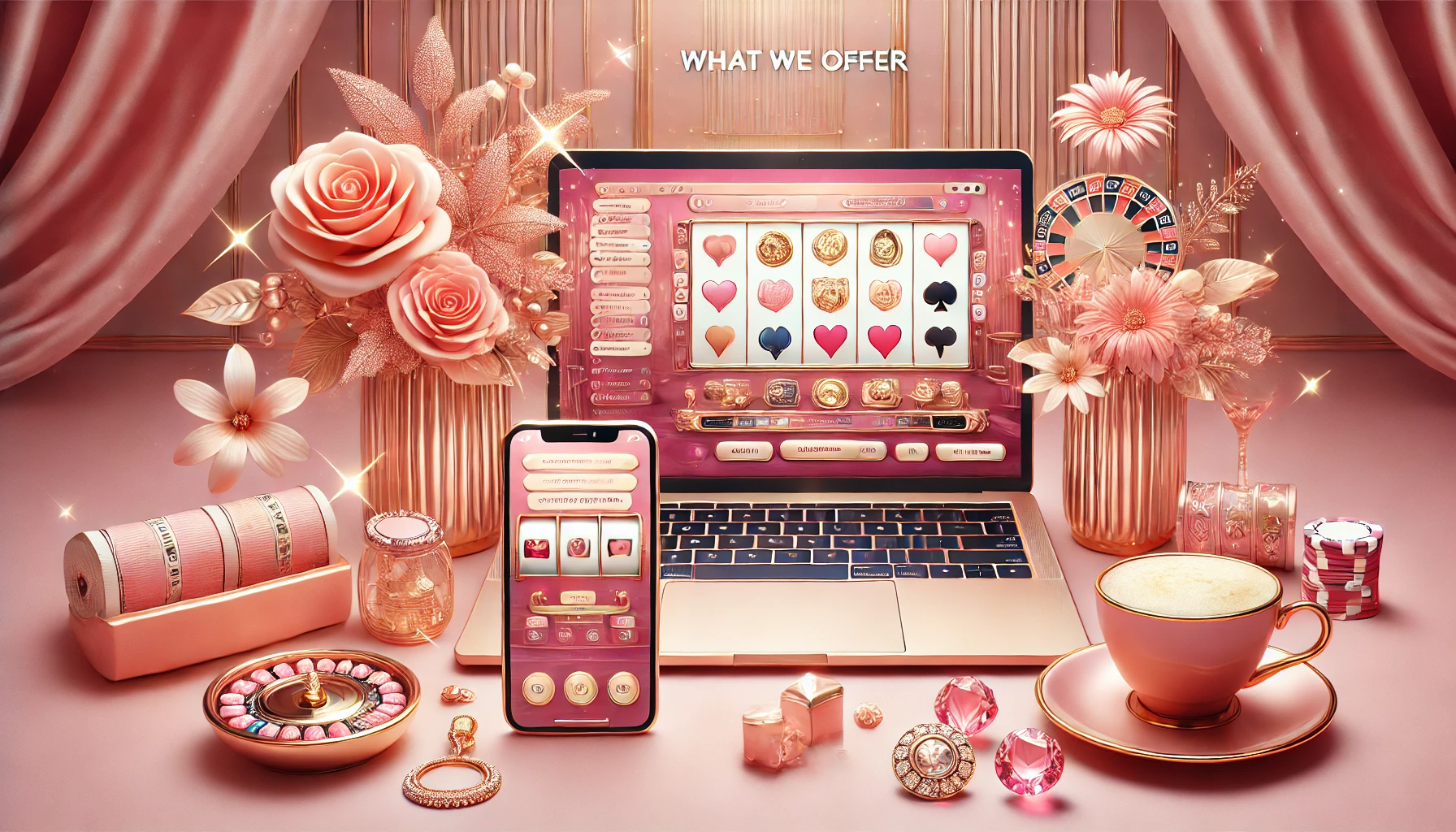 A-visually-appealing-illustration-of-a-luxurious-and-elegant-online-casino-setting-designed-for-women.-The-scene-features-vibrant-soft-pink-and-gold